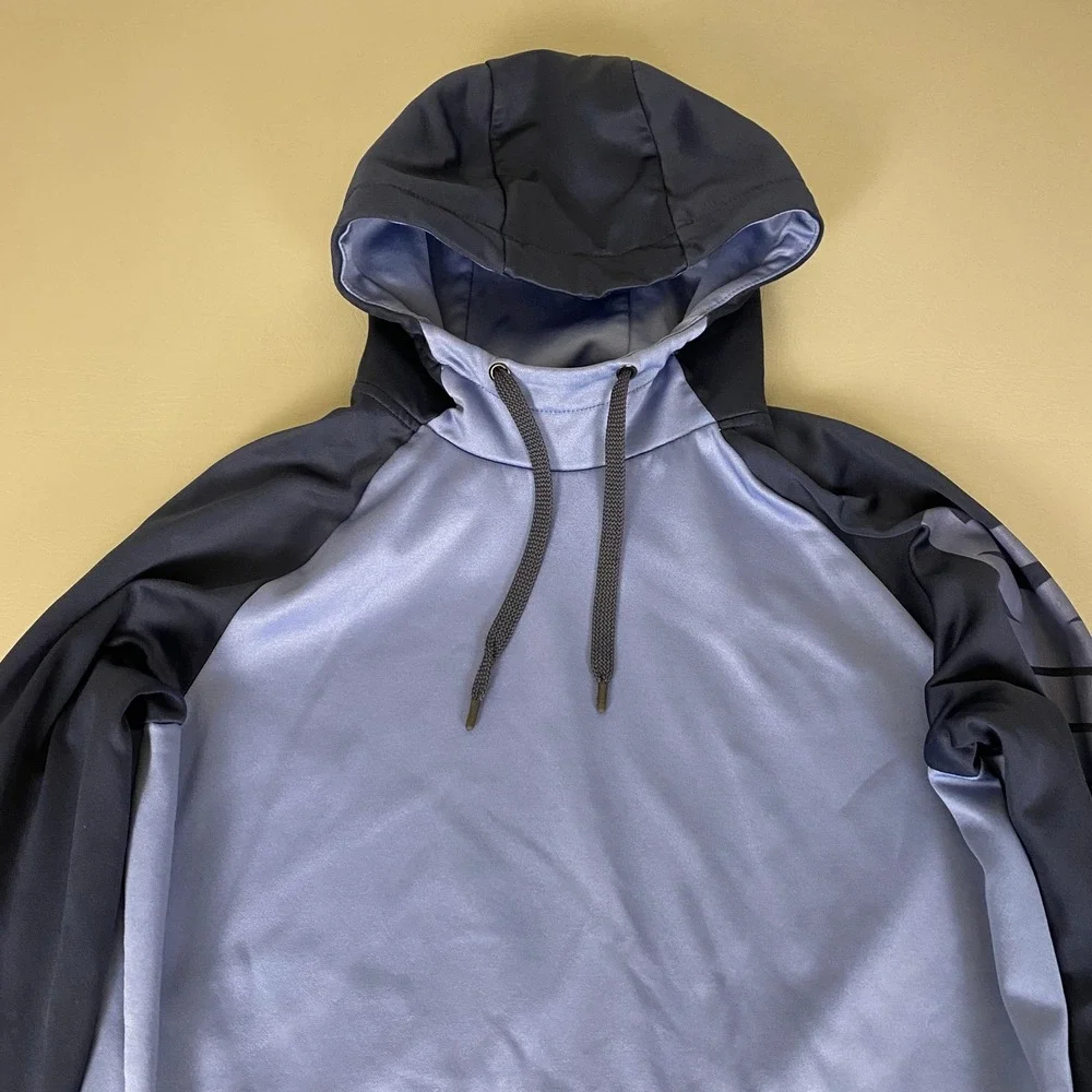 Nike Dri-FIT Pullover Hoodie Mens Medium Blue Gray Athletic Training‎ Sweatshirt